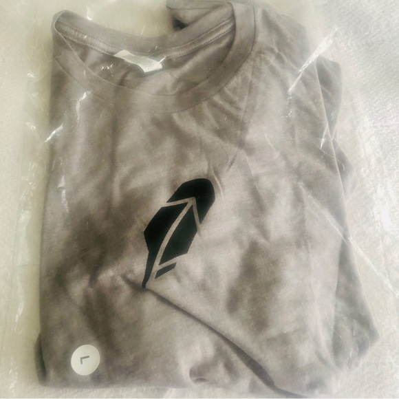 Bella Canvas Robinhood Logo Tee Grey Short Sleeve Men's Unisex size Large - Picture 2 of 13